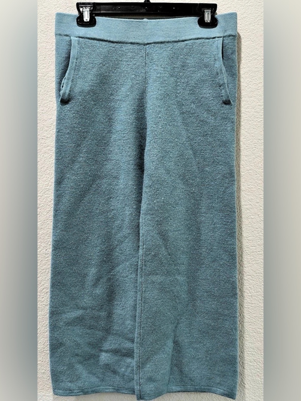 The Reset Label Wide Leg Wool Pants in Blue Size Medium